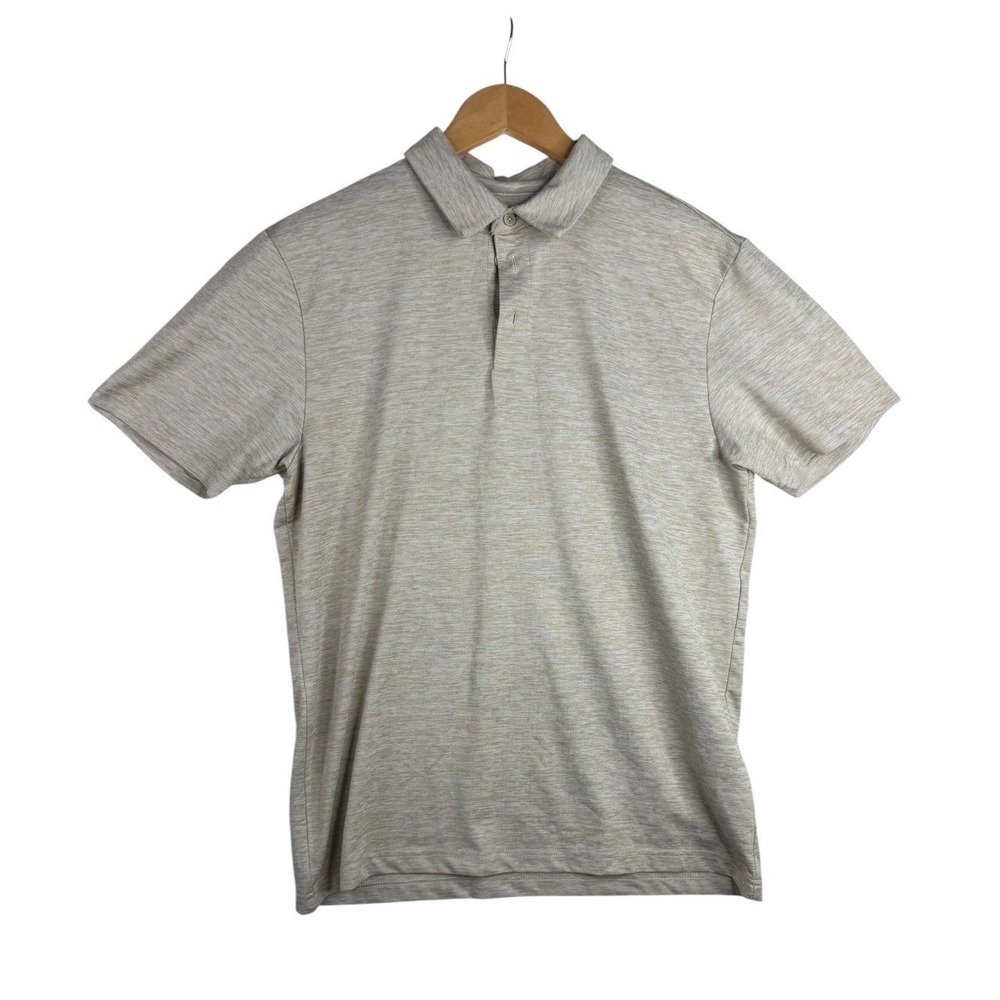 Old Navy Active Cloudmotion Polo Shirt size Medium Light Brown/Cream